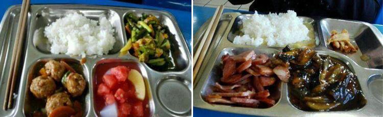 工廠食堂10元工作餐兩葷一素的飯菜是怎么樣的？